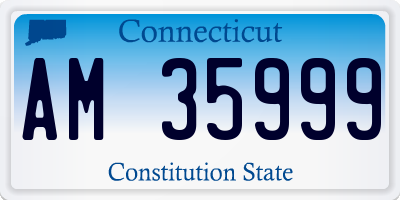CT license plate AM35999