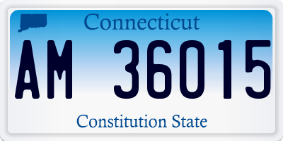 CT license plate AM36015