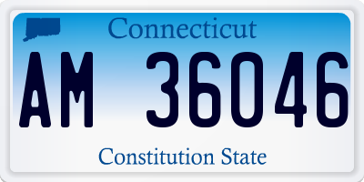 CT license plate AM36046