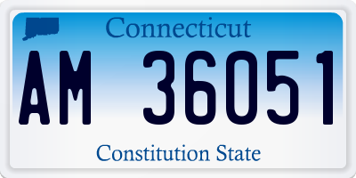 CT license plate AM36051