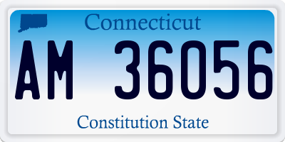 CT license plate AM36056
