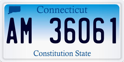 CT license plate AM36061