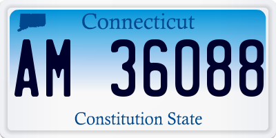 CT license plate AM36088