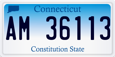 CT license plate AM36113