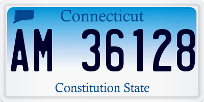 CT license plate AM36128