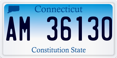 CT license plate AM36130