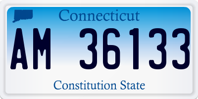 CT license plate AM36133