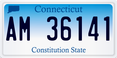 CT license plate AM36141