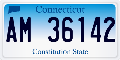 CT license plate AM36142