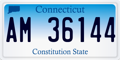 CT license plate AM36144