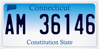 CT license plate AM36146