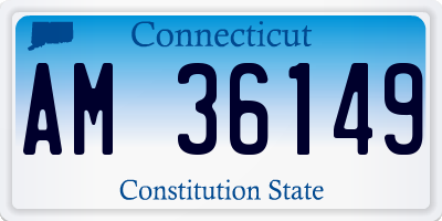 CT license plate AM36149