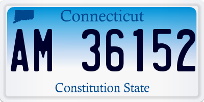 CT license plate AM36152