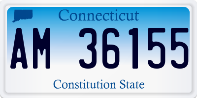 CT license plate AM36155
