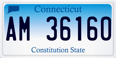 CT license plate AM36160