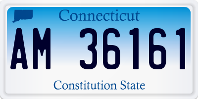 CT license plate AM36161