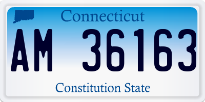 CT license plate AM36163