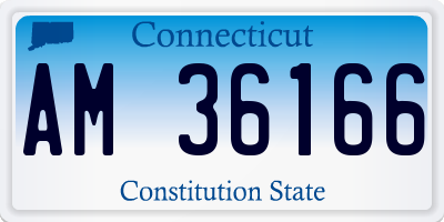 CT license plate AM36166