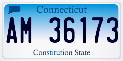 CT license plate AM36173