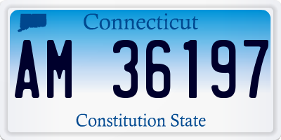 CT license plate AM36197