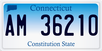 CT license plate AM36210