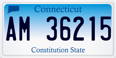 CT license plate AM36215