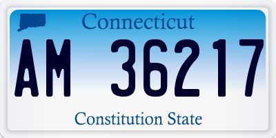 CT license plate AM36217