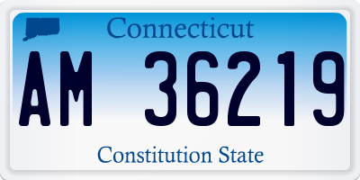CT license plate AM36219