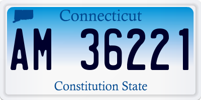 CT license plate AM36221