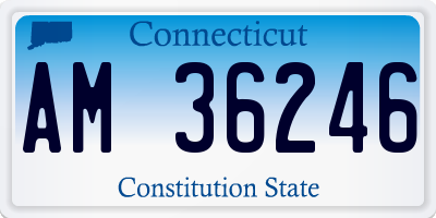 CT license plate AM36246