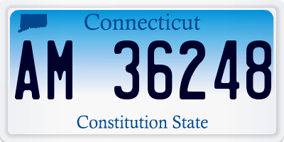 CT license plate AM36248