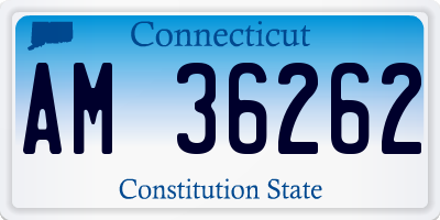 CT license plate AM36262