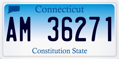 CT license plate AM36271