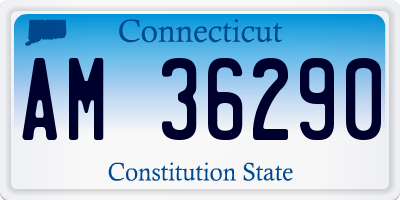 CT license plate AM36290