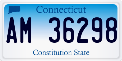CT license plate AM36298