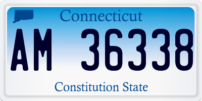 CT license plate AM36338
