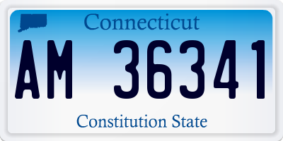 CT license plate AM36341