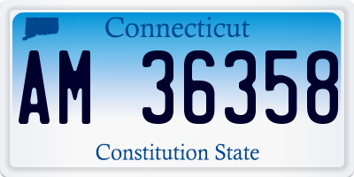CT license plate AM36358