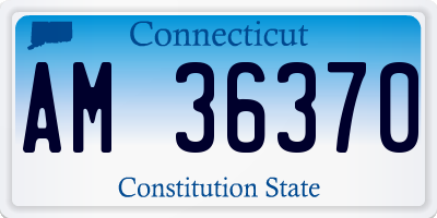 CT license plate AM36370