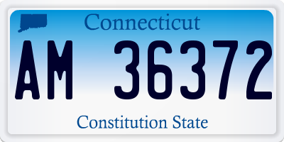 CT license plate AM36372