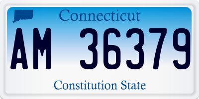 CT license plate AM36379
