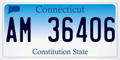 CT license plate AM36406