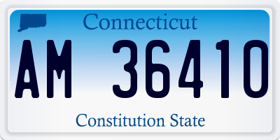 CT license plate AM36410