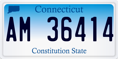 CT license plate AM36414