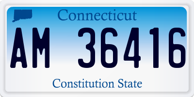 CT license plate AM36416