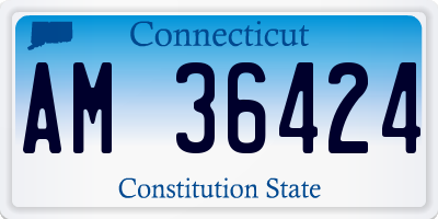 CT license plate AM36424