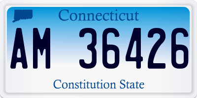 CT license plate AM36426