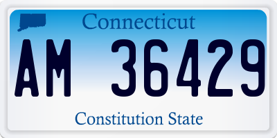 CT license plate AM36429