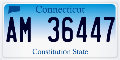 CT license plate AM36447