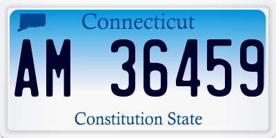 CT license plate AM36459